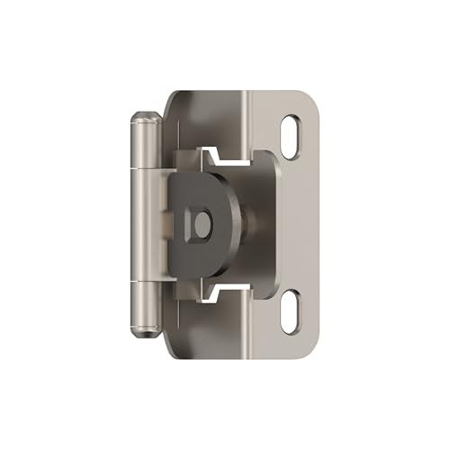 Amerock | Double Demountable Cabinet Hinge | 1/2 inch (13 mm) Overlay Hinge | Burnished Brass | 2 Pack | Self-Closing Hinge | Cabinet Door Hinge - Image 3