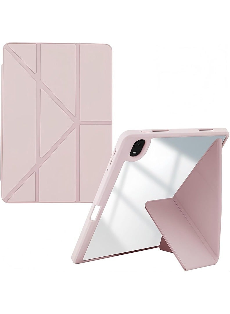 Theodor Case for iPad Air 11 inch M3 2025/Case for iPad Air 11 inch M2 2024 and iPad Air5 10.9 inch 2022/Air4 10.9 inch 2020 Gen with Pencil Holder 8 Mutil Angles Folding Auto Wake/Sleep,Cover for air 5th/air 4th 10.9inch 2022/2020,air 6th/air 7th 11inch 2025/2024- Pink - Image 1