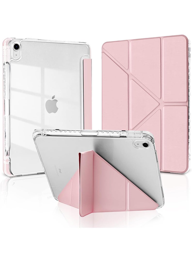 Theodor حافظة لجهاز iPad Air 11 بوصة M3 2025 / حافظة لجهاز iPad Air 11 بوصة M2 2024 و iPad Air5 10.9 بوصة 2022 / Air4 10.9 بوصة 2020 الجيل مع حامل قلم 8 زوايا قابلة للطي مع خاصية الاستيقاظ / النوم التلقائي، غطاء لجهاز Air 5th / Air 4th 10.9 بوصة 2022 / 2020، Air 6th / Air 7th 11 بوصة 2025 / 2024 - وردي - Image 1