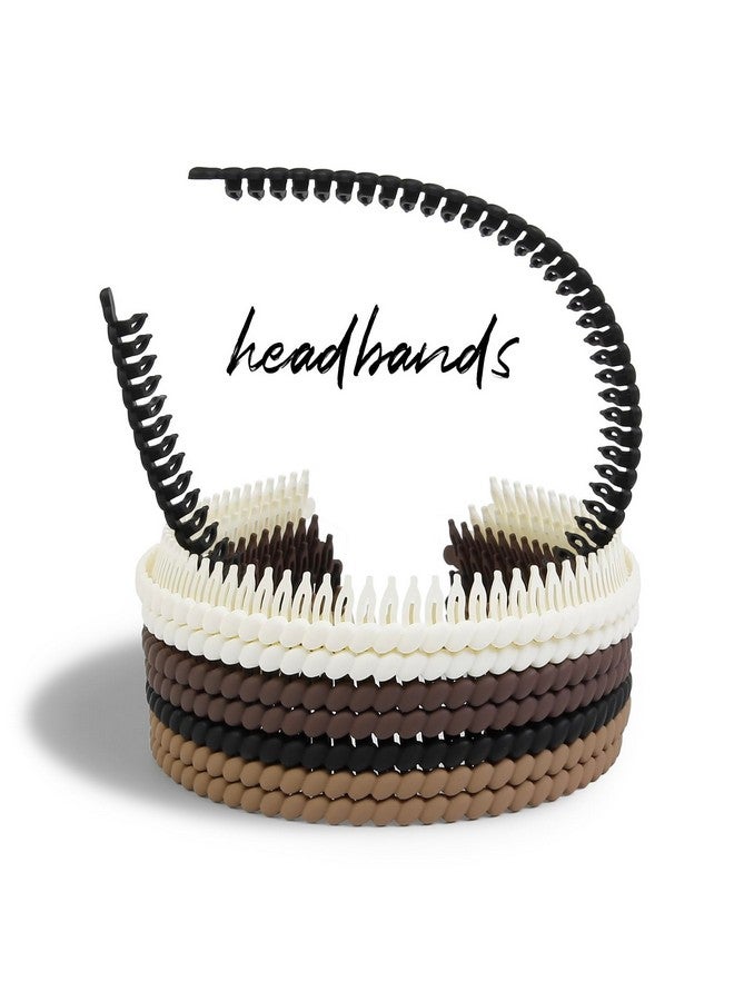 Huachi Headbands for Women Non Slip with Teeth, Plastic Headbands with Teeth Comb Skinny Black Hairbands for Women’s Hair, Wavy Womens Head Bands Fashion Hair Accessories for Women - Image 3
