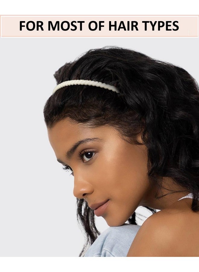 Huachi Headbands for Women Non Slip with Teeth, Plastic Headbands with Teeth Comb Skinny Black Hairbands for Women’s Hair, Wavy Womens Head Bands Fashion Hair Accessories for Women - Image 5