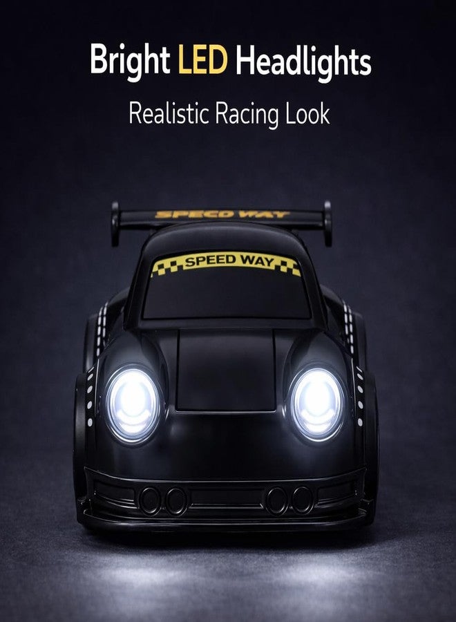 Babelly Remote Control Racing Car for Kids | Mini RC Drift with LED Lights | 3 Mode Smart RC - Remote Control, Follow & Escape Mode (3+ Years) (Black Escape Car) - Image 2