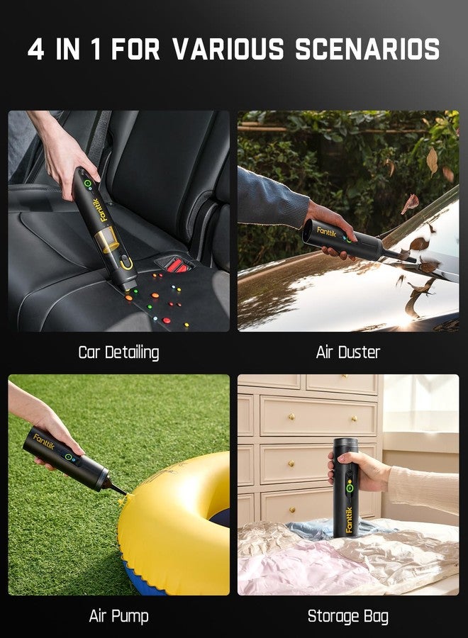 Fanttik Slim V10 APEX Cordless Car Vacuum, 4-in-1 Portable Mini Handheld Vacuum, 19000pa Suction Power, Upgraded Smart Digital Display, 2 Suction Modes for Car, Office Desk, Keyboards - Image 3