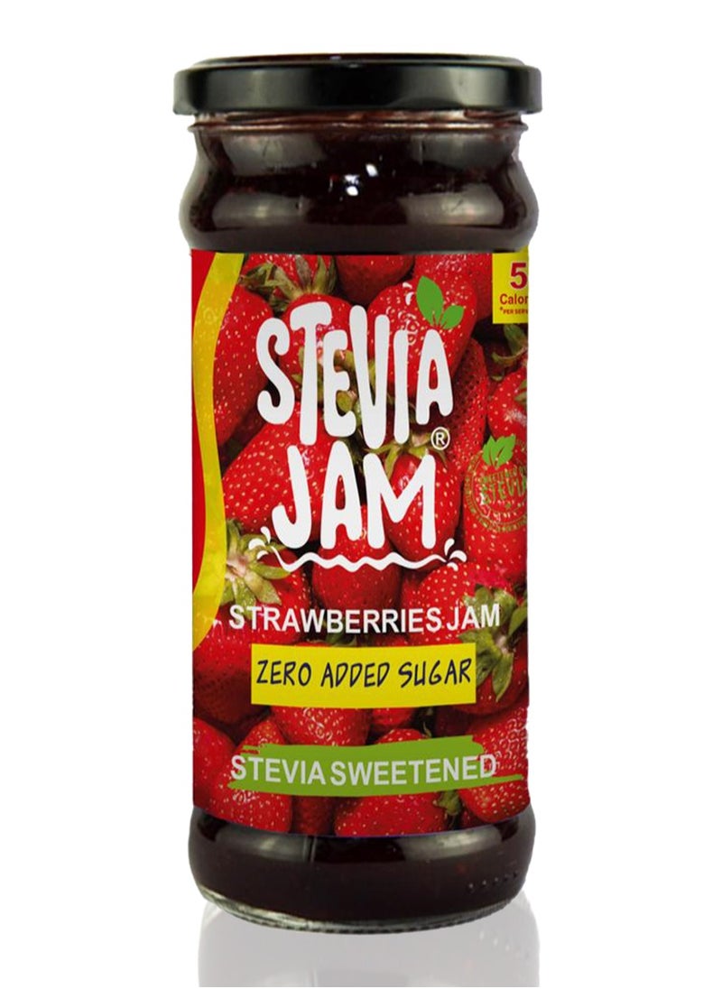 STEVIA JAM - Natural strawberry jam zero sugar added - sweetened with natural stevia from Stevia Jam - low in calories - suitable for everyone who follows a healthy lifestyle - Image 1