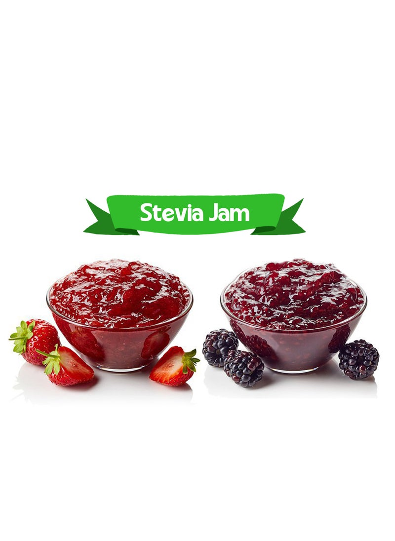 STEVIA JAM - Natural strawberry jam zero sugar added - sweetened with natural stevia from Stevia Jam - low in calories - suitable for everyone who follows a healthy lifestyle - Image 1
