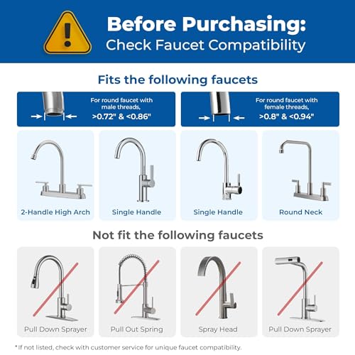 Waterdrop [Alkaline] Waterdrop Water Filter for Sink Faucet, NSF/ANSI 42 Certified Countertop Water Filter System, 5-Stage Stainless Steel Faucet, 8000 Gallons, Reduces 99% Chlorine, WD-CTF-03(1 Filter) - Image 3