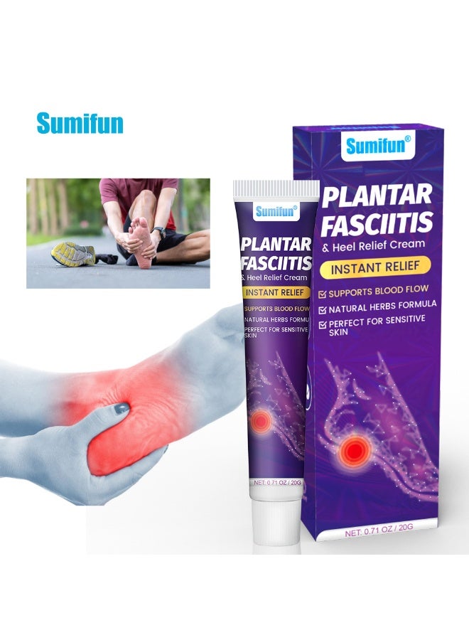 Sumifun Plantar Fasciitis & Heel Relief Cream, Instant Pain Relief Therapy for Foot, Heel Spurs, Arch Pain & Sore Feet, Natural Herbs Formula Supports Blood Flow, Perfect for Sensitive Skin (20g) - Image 1