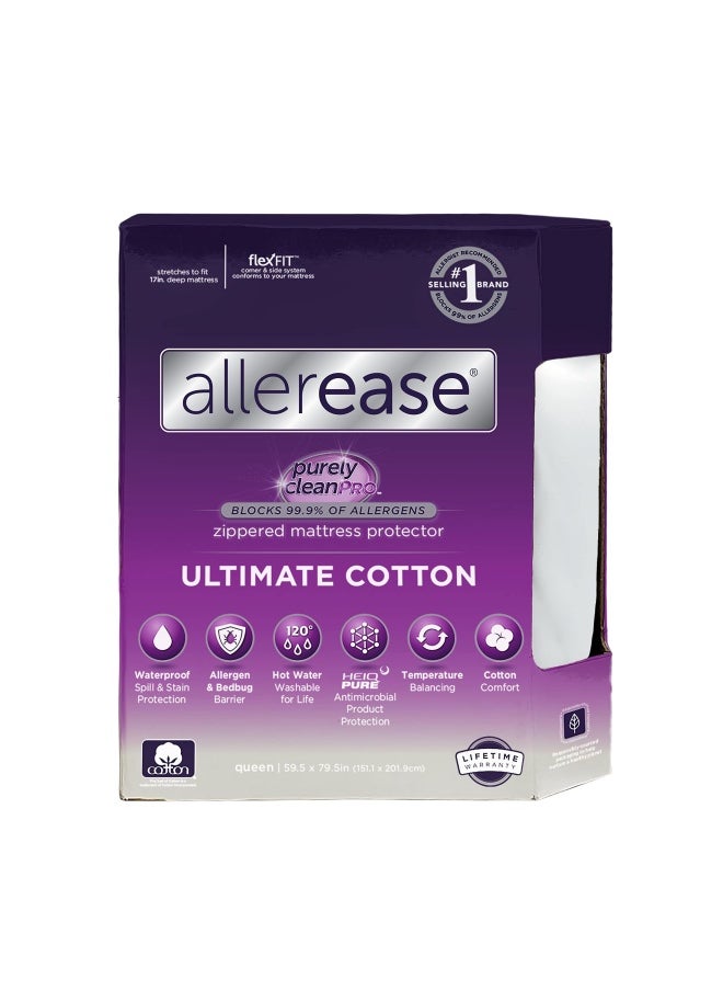 Aller-Ease - Allerease Ultimate Allergy Protection And Comfort Zippered Mattress Protector Twin White - Image 1