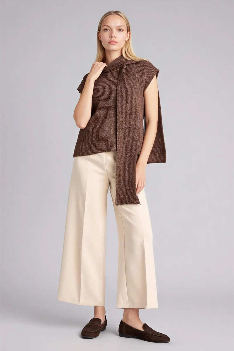 ديفاكتو Culotte Fit Regular Hem Trousers
