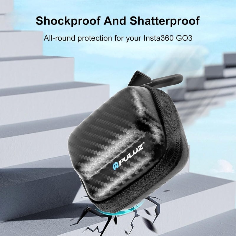 PULUZ حقيبة حمل صغيرة PULUZ لكاميرا Insta360 GO 3GO 3S - حقيبة تخزين واقية صغيرة متوافقة مع ملحقات كاميرا الحركة Insta360 GO 3GO 3S - Image 4