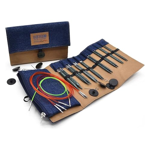KnitPro  KnitPro Interchangeable Needle Set Wood Indigo  1 Set BlueFold