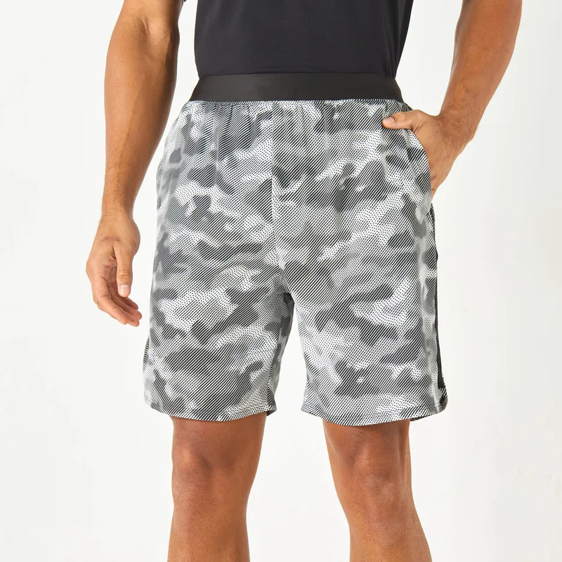 ADOT by Splash Printed Shorts with Elasticated Waistband and Pockets