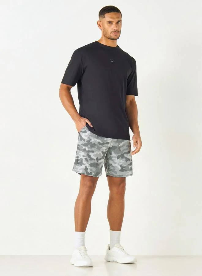 ADOT by Splash Printed Shorts with Elasticated Waistband and Pockets