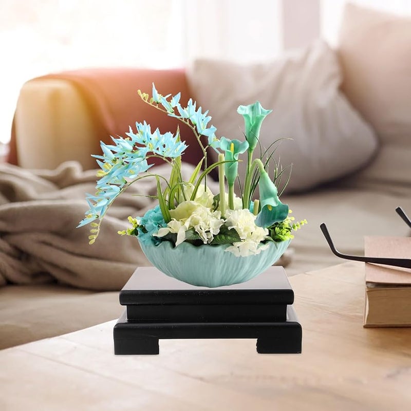 قاعدة عرض خشبية صلبة مستطيلة للزهور أو التماثيل، قاعدة منصة لتزيين المنزل - Image 5