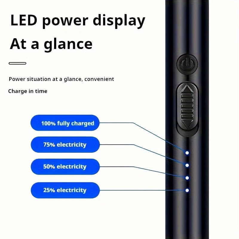 Wazdorf Rechargeable Electric Gas Lighter for Kitchen, Pooja Room, Candles, BBQ, Multi Purpose - 360 Degree Flexible & Windproof USB Lighter - 400 Uses in Single Charge - Image 5