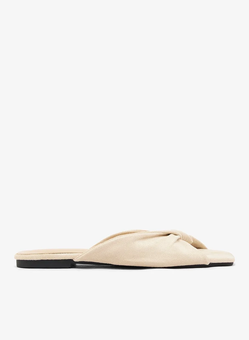 Ella Suede Wrap Around Flat Sandals