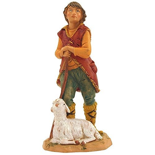Fontanini by Roman Inc., Paul The Shepherd, 5" Shepherds Collection, Nativity Figure and Accessories, Hand Sculpted and Painted - Image 4
