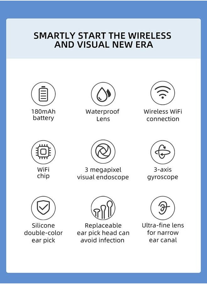 Bebird - R1 Ear Wax Removal Tool wireless Intelligent Visual Otoscope Ear Cleaner High Precision with Earwax Removal Tool - Image 1