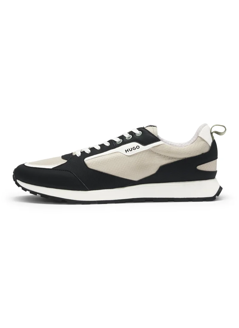 هوجو Mixed-material trainers with ripstop and faux leather