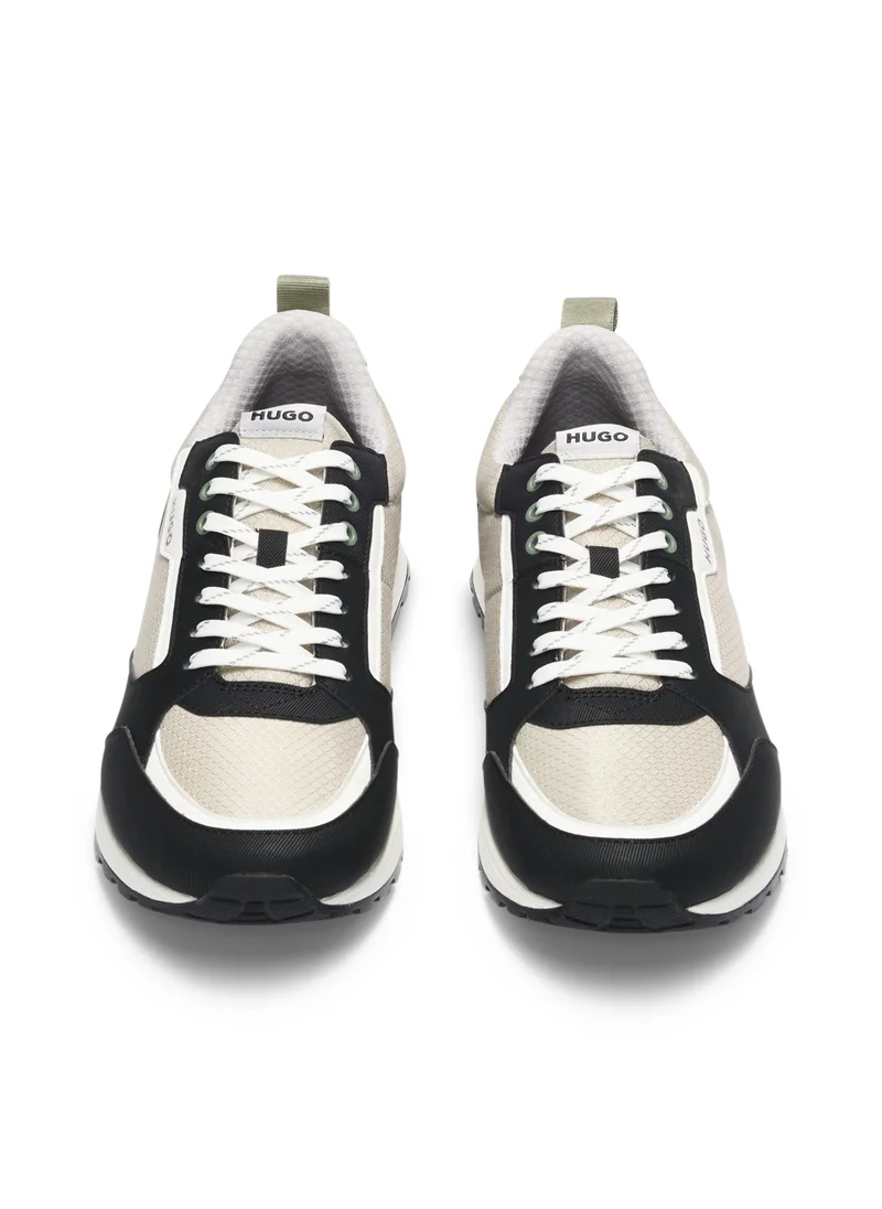 هوجو Mixed-material trainers with ripstop and faux leather