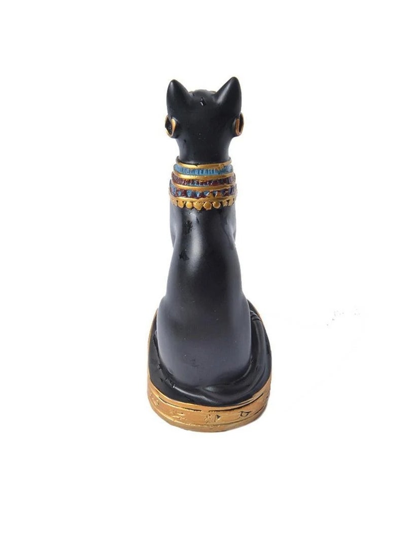 AROAQ Cat Statue Ornament, Strong And Durable Egyptian Cat Figurine, Elegant And Beautiful Vintage Cat Statue, Stylish Mini Animal Ornament For Home Office Decoration, (1pc, White) - Image 3