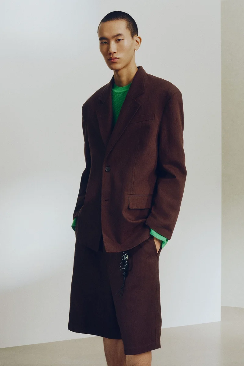 H&M Relaxed Fit Single-breasted linen jacket