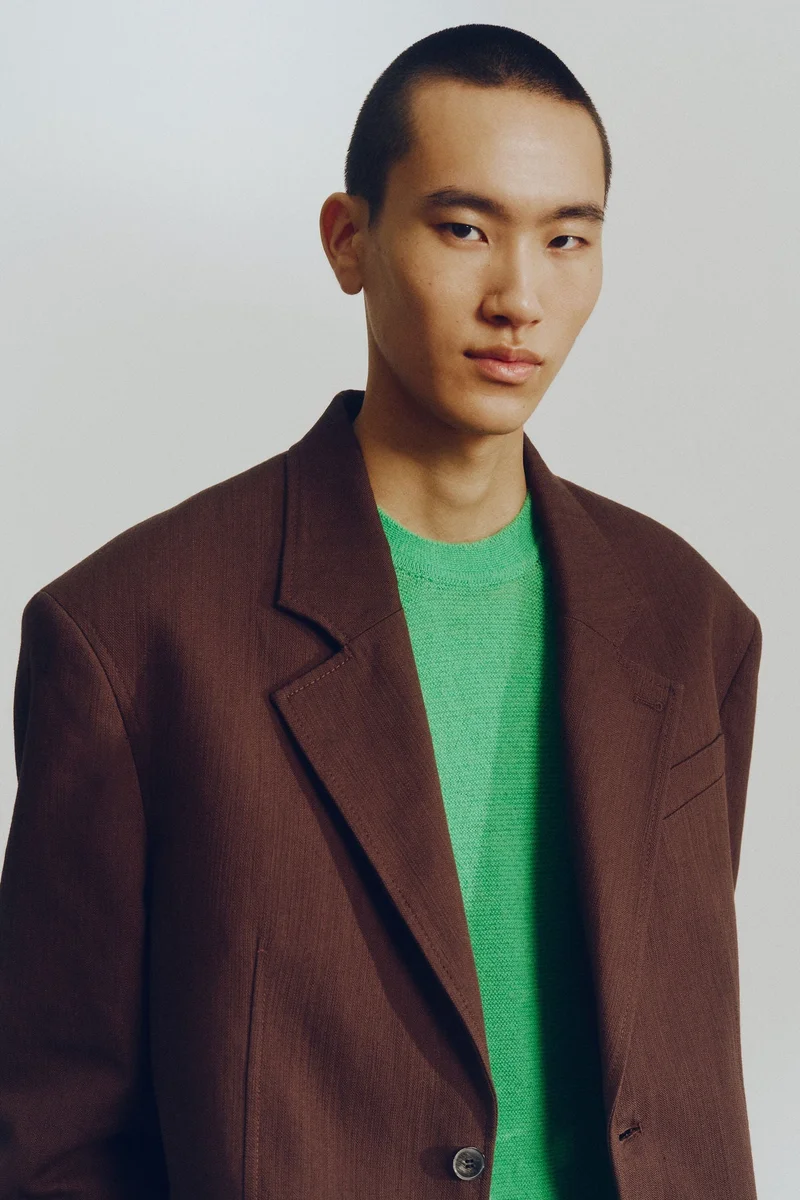 H&M Relaxed Fit Single-breasted linen jacket