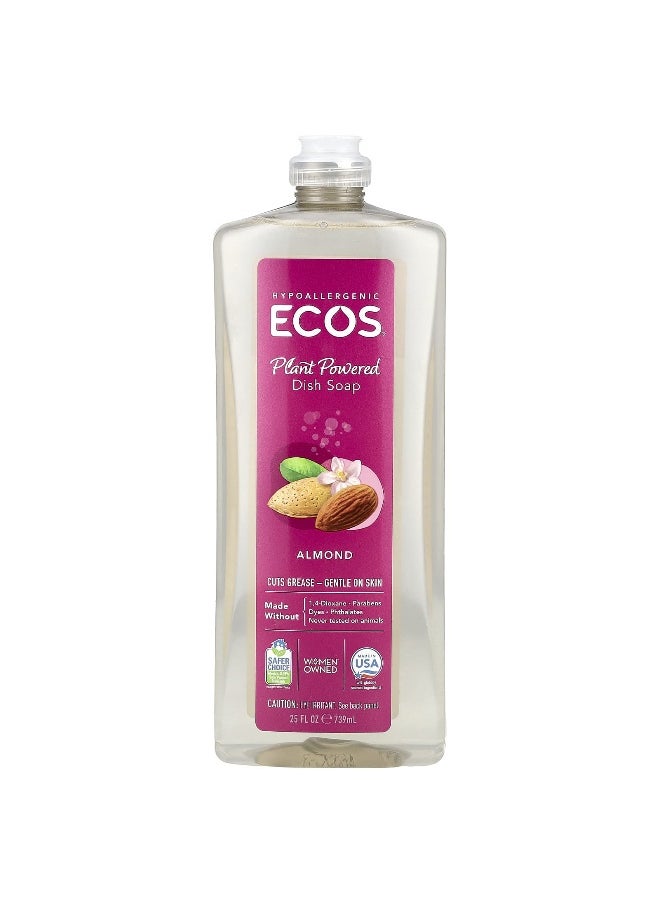 earth friendly products Earth Friendly Products, Ecos®, Dish Soap, Almond, 25 fl oz (739 ml)  - Image 1