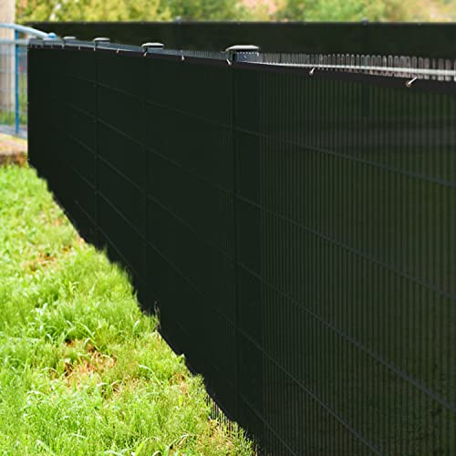 HIPPO - Safety & Privacy Screen Fence Heavy Duty Shade Net with Polyester Band, Brass Eyelets & Tie Cords (5 ft 8 in X 12 FT, Dark Green) - Image 1