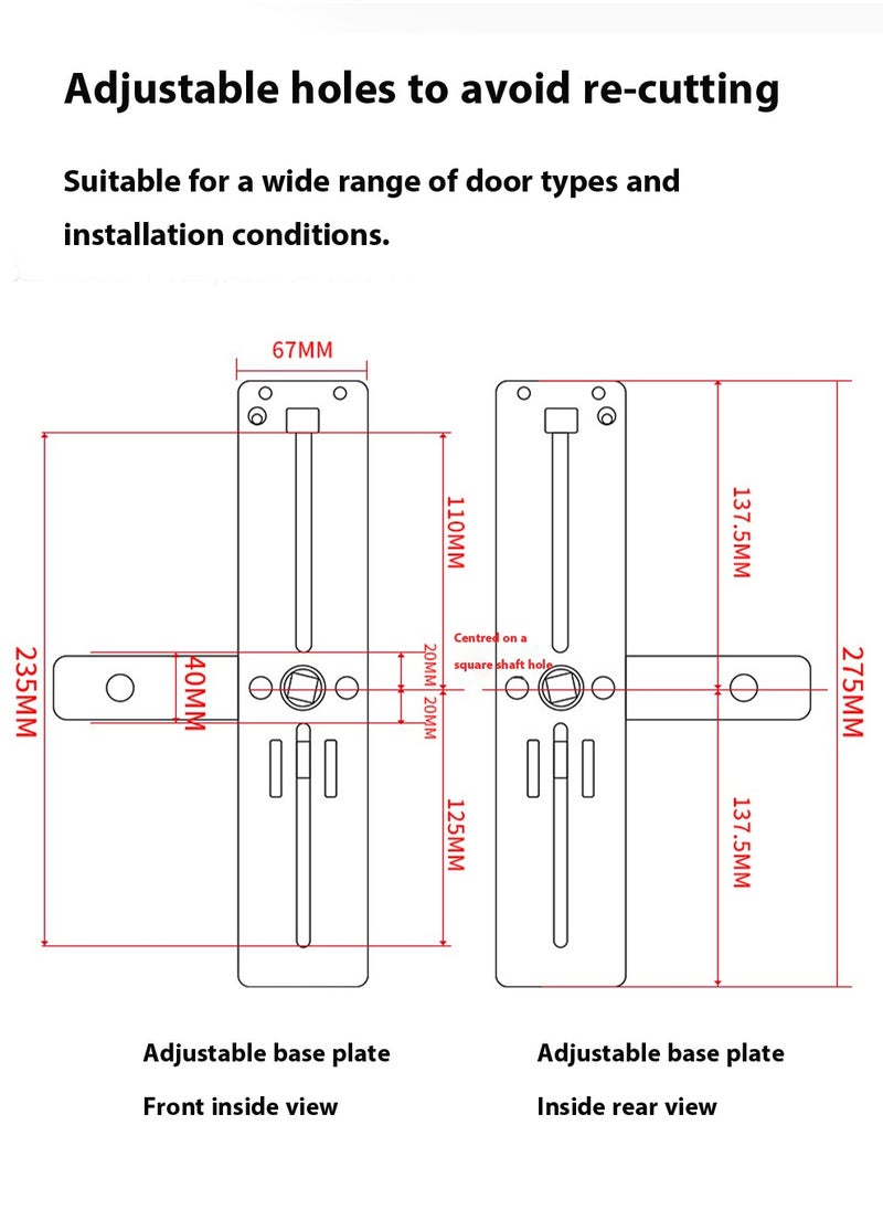 Arabest Indoor Fingerprint Lock Black Graffiti Bluetooth Version with Lock Body Fingerprint Lock Entry Door Office Room Door Electronic Smart Lock Combination Lock  - Image 5