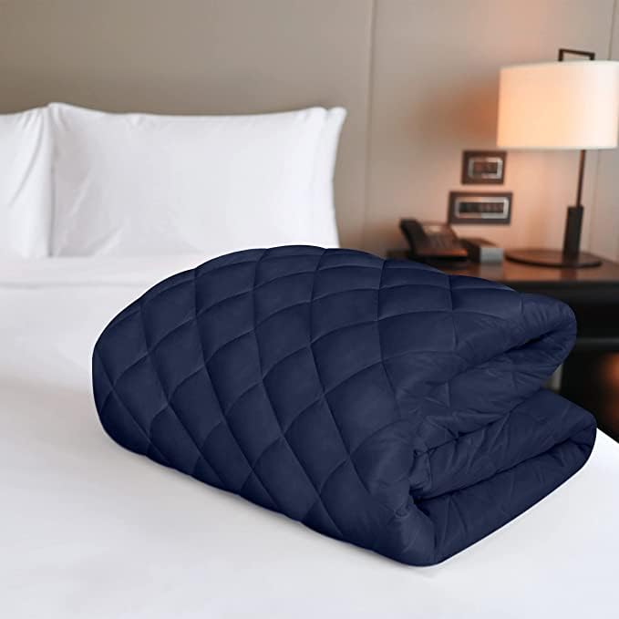Texlux Elastic Fitted Quilted Mattress ProtectorCover 72x78 Breathable Ultra Soft Fitted Bed ProtectorCover KingDark Blue - Image 4