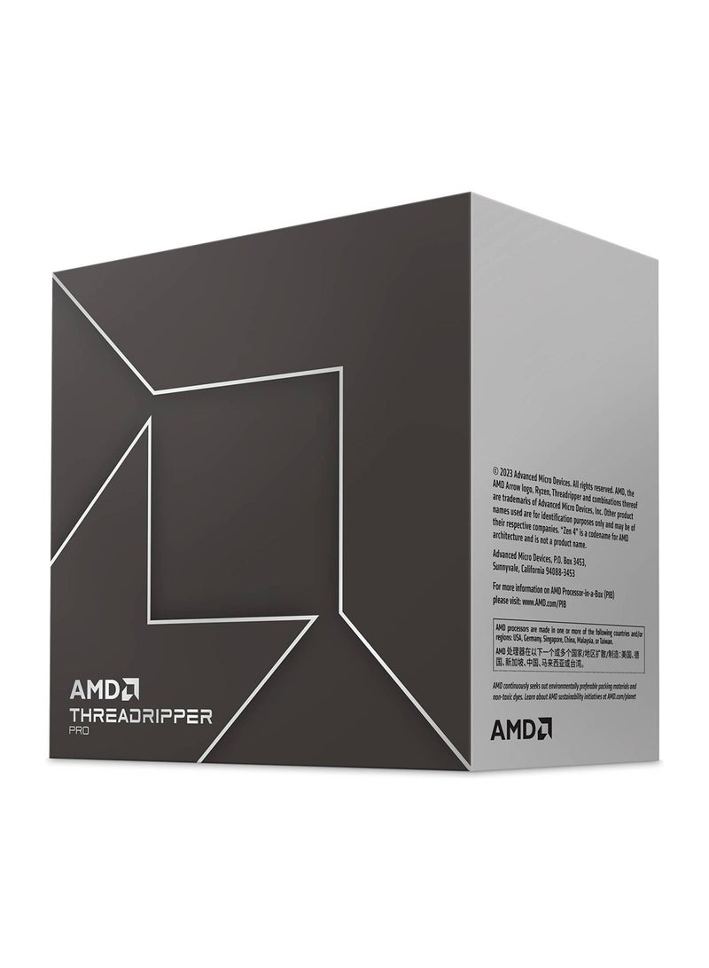 اي ام دي معالج Ryzen Threadripper PRO 7985WX بسرعة 3.2 جيجاهرتز sTR5، 64 نواة و 128 خيط، تردد توربو أقصى 5.1 جيجاهرتز، 256 ميجابايت ذاكرة تخزين مؤقت L3، ذاكرة DDR5 ECC 8-CH، تصل إلى 5200MT/s، Zen 4 Arc - Image 4