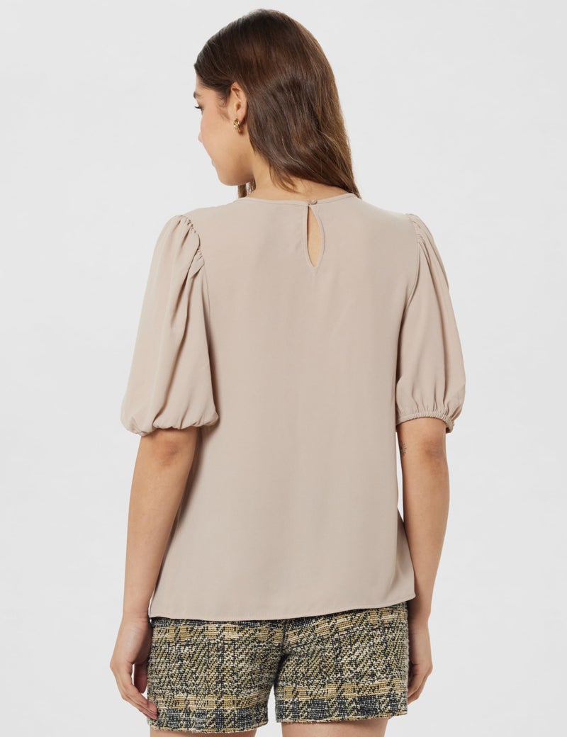 Marks & Spencer Round Neck Puff Sleeve Blouse - Image 3