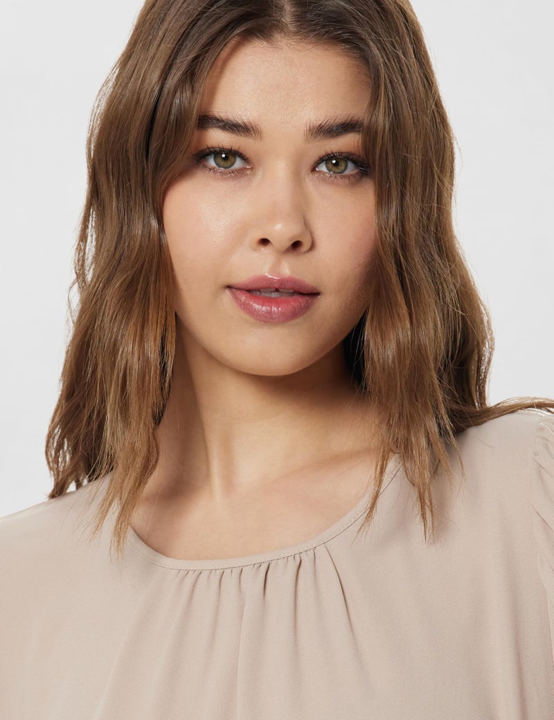 Marks & Spencer Round Neck Puff Sleeve Blouse - Image 4