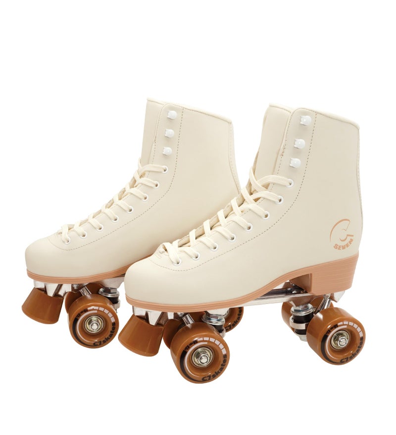 C SEVEN C7skates Cute Roller Skates for Girls and Adults (Vanilla Ice Cream, Women's 7 / Youth 6 / Men's 6) - Image 1