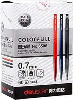 Deli Deli 6506 ballpoint pen - 0.7mm - 60 pcs - 