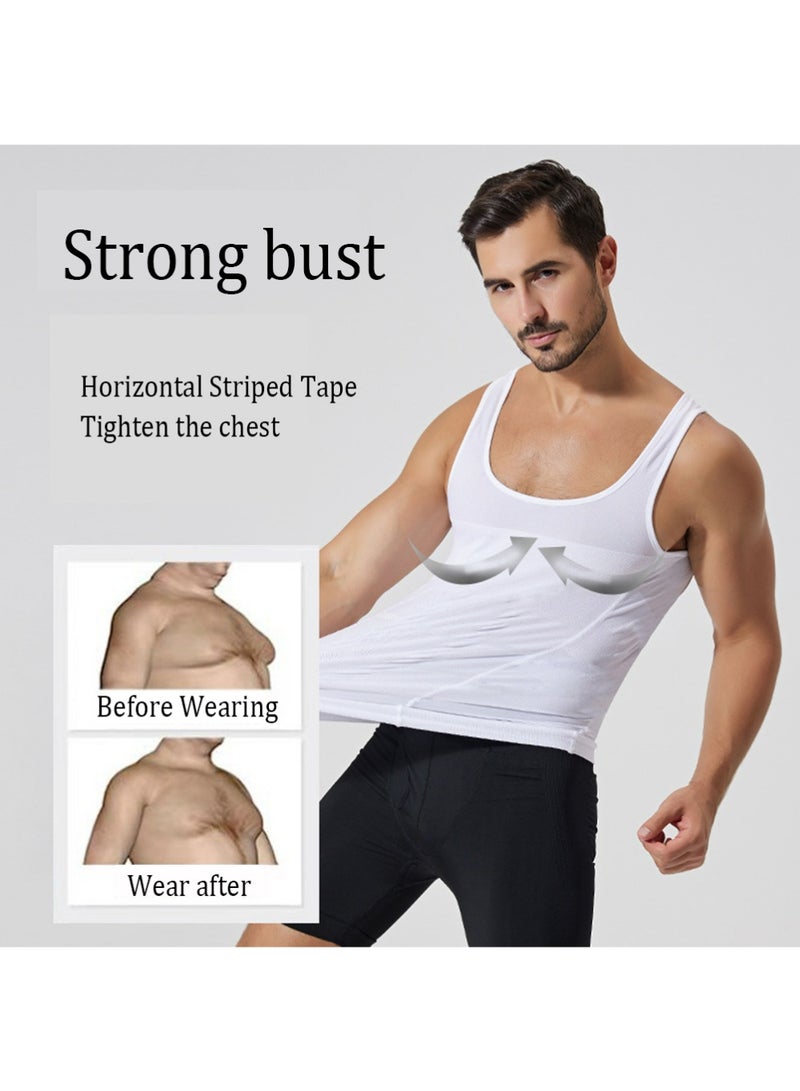 YOUGE Slimming Belt Body Shaper Vest For Men Shirt Abs Abdomen Slim - Image 3