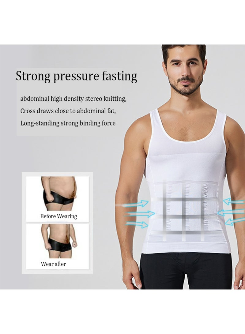 YOUGE Slimming Belt Body Shaper Vest For Men Shirt Abs Abdomen Slim - Image 2