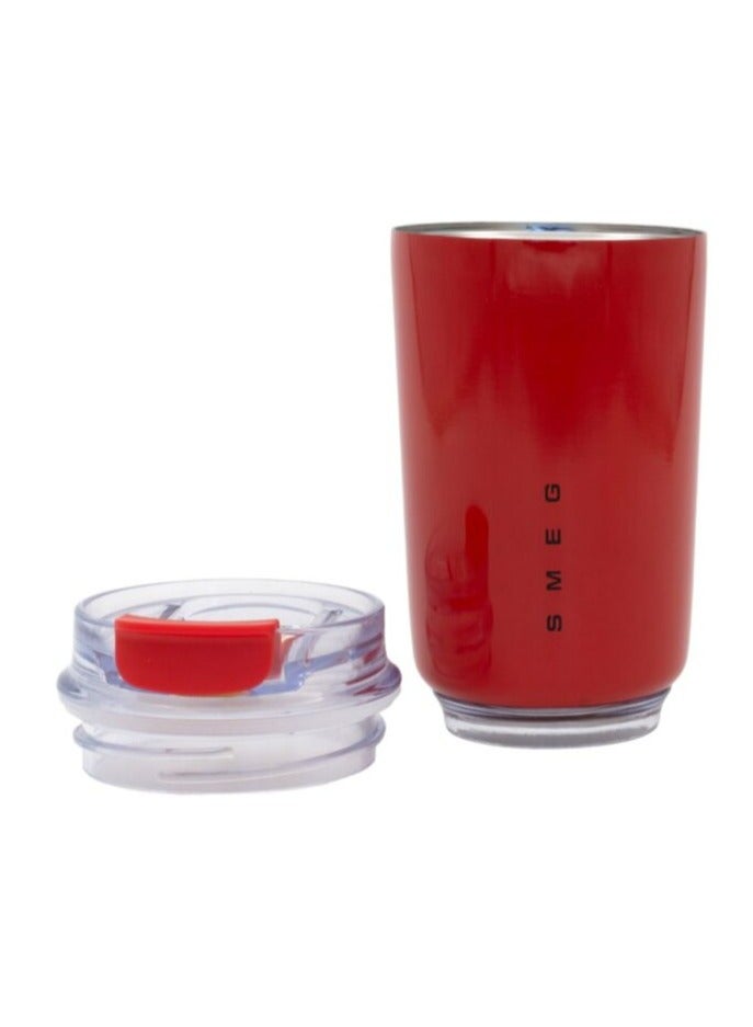 سميج 320ML كوب المشروبات السفر السيارة المحمولة كوب الشرب الفولاذ المقاوم للصدأ فراغ التسرب دليل 320ML القهوة ثيرموس (الأحمر) - Image 1