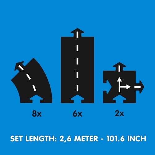 Waytoplay Expressway, 16 Piece Circuit for Toy Cars - Flexible, Indestructible, and Waterproof - Modular Car Tracks - Made in The Netherlands - Image 5
