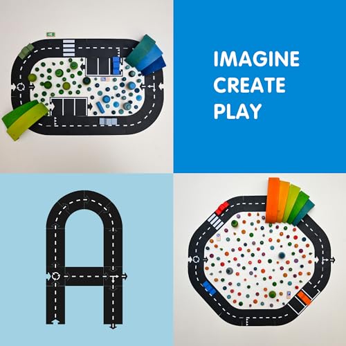 Waytoplay Expressway, 16 Piece Circuit for Toy Cars - Flexible, Indestructible, and Waterproof - Modular Car Tracks - Made in The Netherlands - Image 3