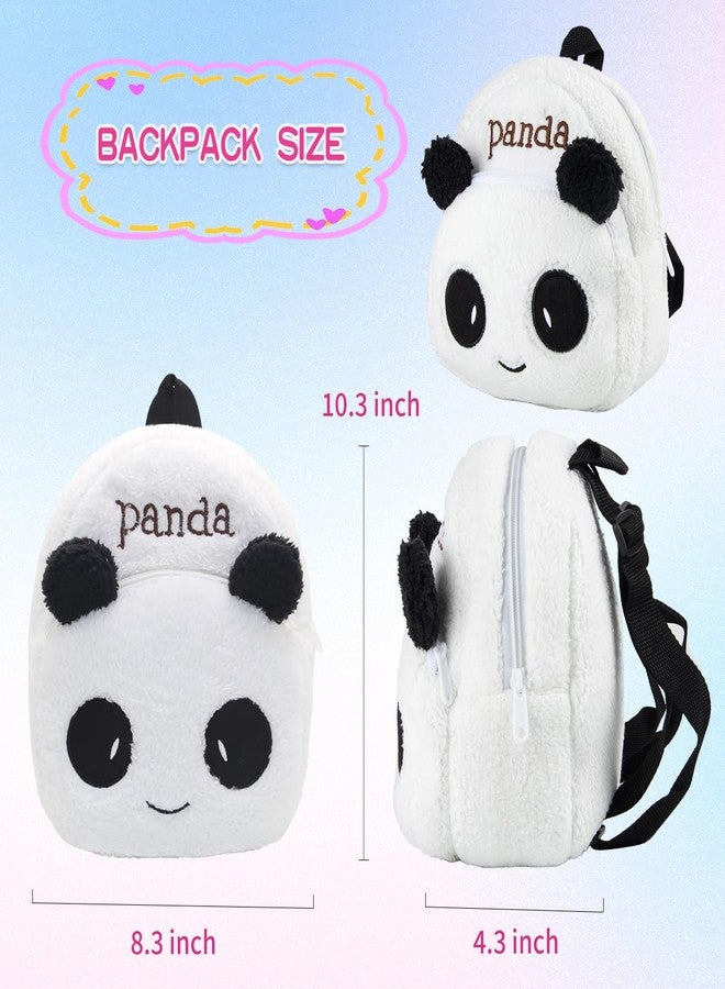 Pedolltree Reborn Baby Dolls Clothes Girl Outfits Accesories Panda 11 Pcs Set for 17-19 Inch Reborn Doll Newborn Girl&Boy with Backpack&Diaper - Image 3