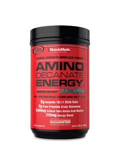 Amino Decanate Energy Pre Intra Workout Drink Essential Amino Acids Bcaas High Leucine Glutamine Muscle Recovery Strawberry Kiwi 30 Servings