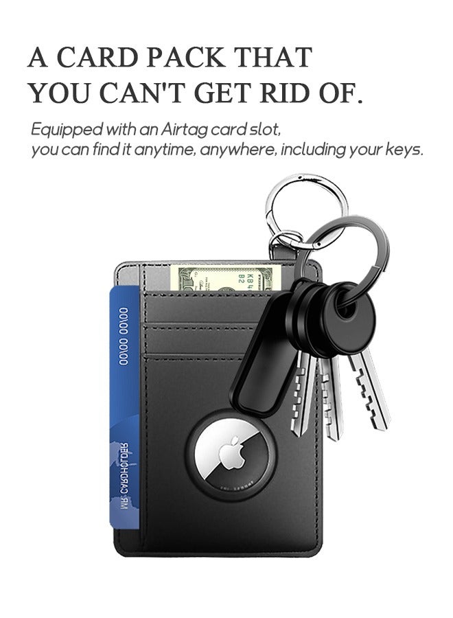 Beyond Airtag Case, Ultra Thin Airtag Card With Wallet Holder,Airtag Case Accessories (Black)  - Image 4