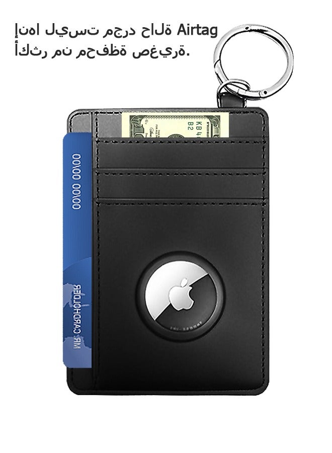 Beyond Airtag Case, Ultra Thin Airtag Card With Wallet Holder,Airtag Case Accessories (Black)  - Image 1