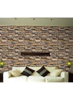 3D Wall Paper Brick Stone Sticker Multicolour 45 x 300centimeter - pzsku/ZEA756B799FFBDA48EB99Z/45/_/1729501458/e614db92-57fd-49ab-942d-f5c1a440afd0