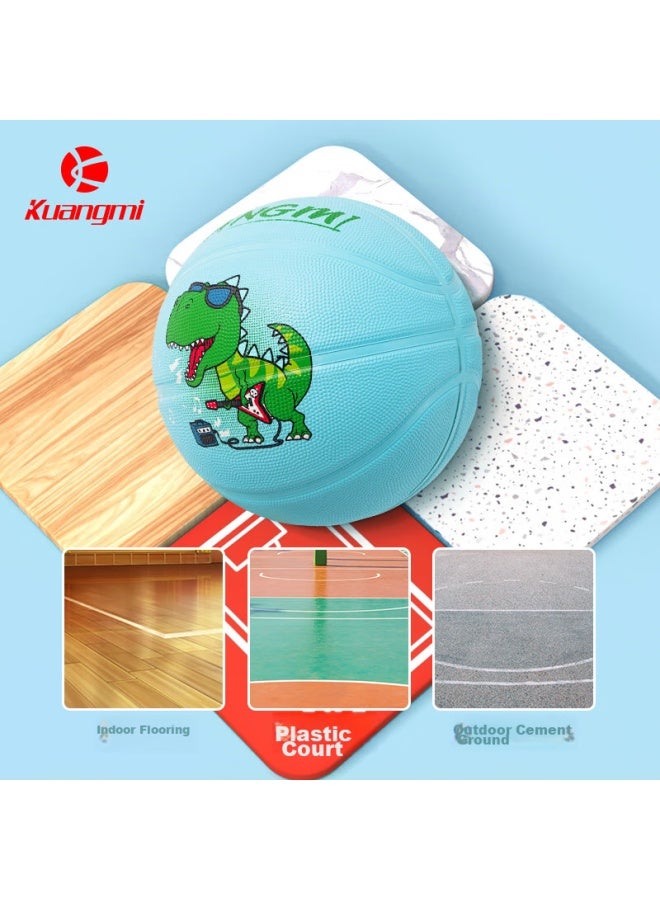 Kuangmi Basketball, Children's Dinosaur Rubber, Size 5, Wear-resistant, Non-slip, For Primary School Students, Teenagers, Boys And Girls, Gift, Training And Compeion Ball - Image 2