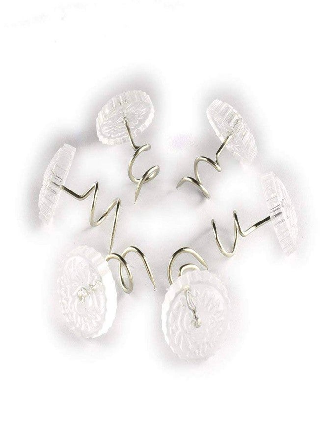 Ruwado 12 Pcs Twisty Pins Clear Head Screws Fasteners for Upholstery Slipcovers Bed Skirts Sofa Car Van Home Furniture Hold Bed Skirts in Place Without Damage (30) - Image 2