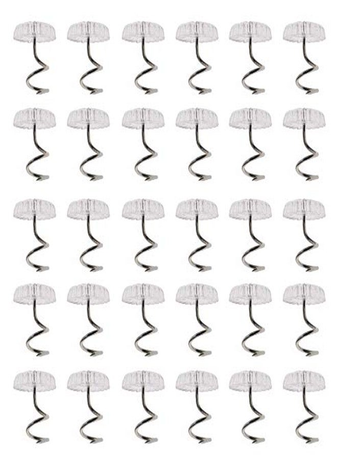 Ruwado 12 Pcs Twisty Pins Clear Head Screws Fasteners for Upholstery Slipcovers Bed Skirts Sofa Car Van Home Furniture Hold Bed Skirts in Place Without Damage (30) - Image 1