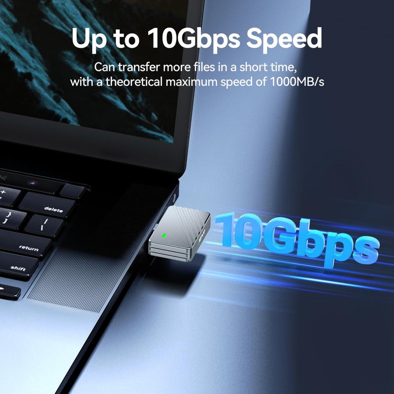 JEYI حاوية SSD NVME M.2 JEYI 2230، محول خارجي USB C بسرعة 10Gbps، تركيب بدون أدوات، متوافق مع Windows/macOS/Linux - Image 3